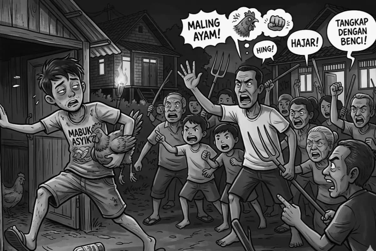 Mabuk Obat Batuk, Pemuda di Ciamis Nekat Curi Ayam dan Nyaris Diamuk Massa
